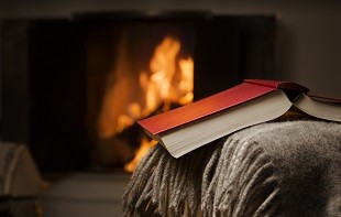 reading by the fire