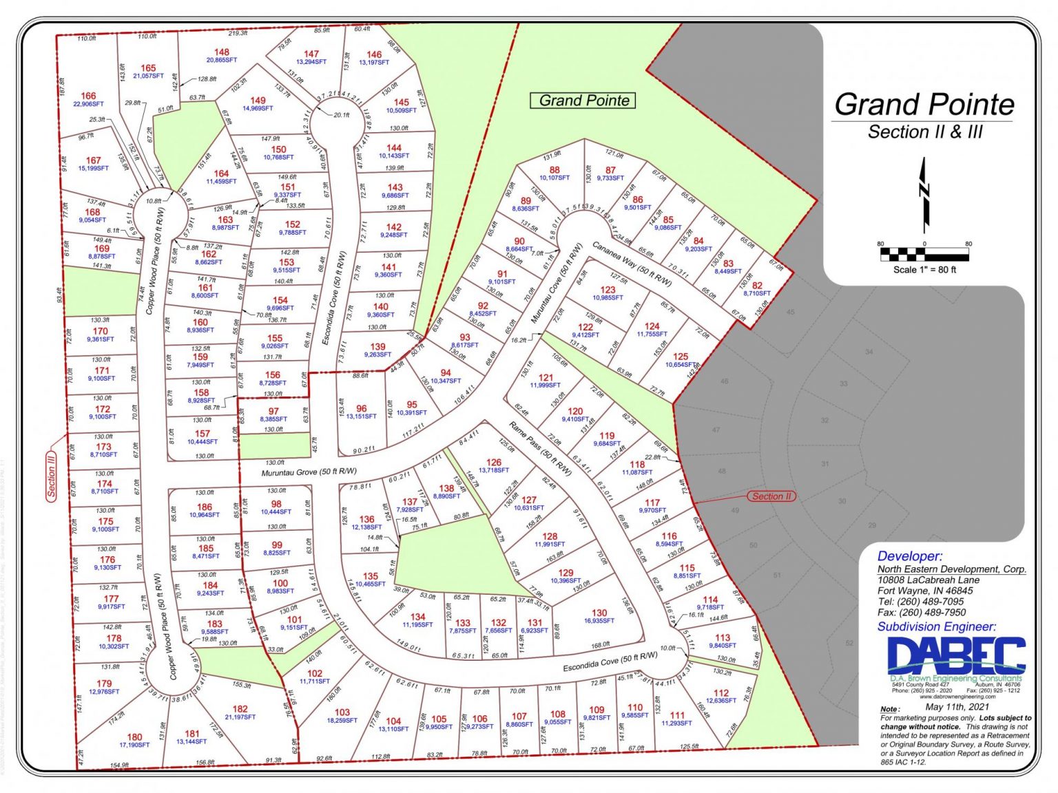 Community Feature Grand Pointe, Sections II & III North Eastern